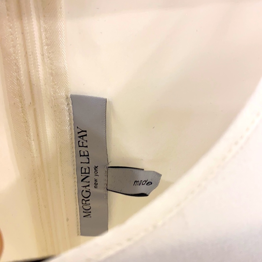 New Ivory silk chiffon Morgane LeFay Ruslan dress - Picture 4 of 7